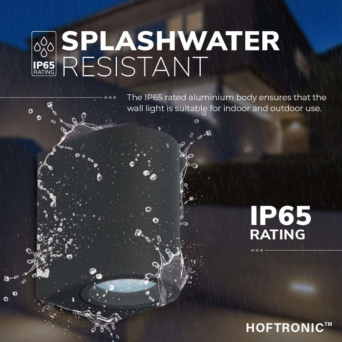 HOFTRONIC Alvin LED Wandlamp Zwart IP65 voor binnen en buiten