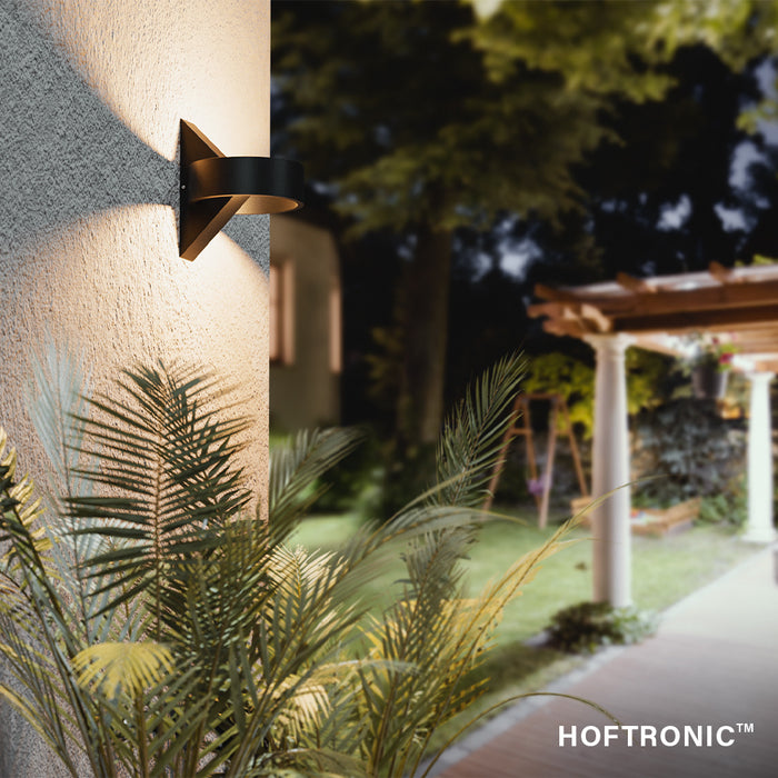HOFTRONIC Muta LED Wandlamp Zwart IP54 voor binnen en buiten