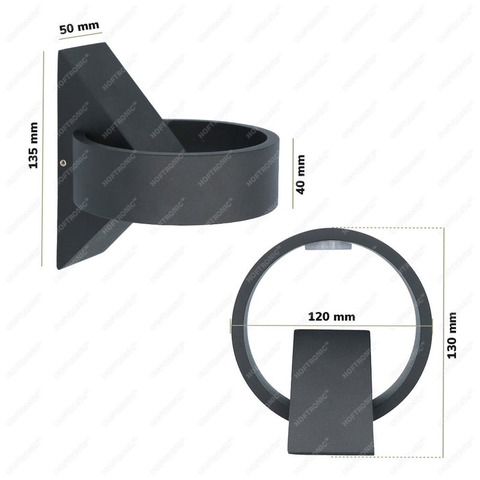 HOFTRONIC Muta LED Wandlamp Zwart IP54 voor binnen en buiten