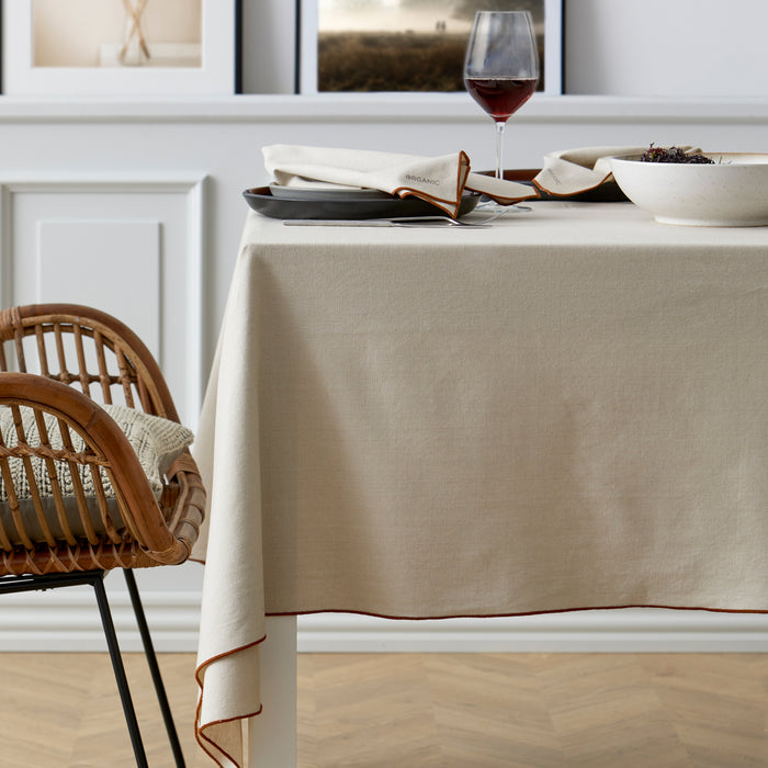 Södahl Organic Tafelkleed 140 x 250 cm - Crème/Amber