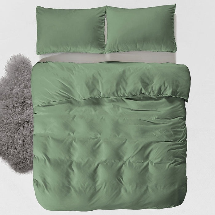 Zensation Dekbedovertrek Ball Fringe Green-240x200|220