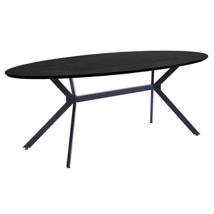 WOOOD Bruno Eettafel - B 220 x D 100 cm - Zwart