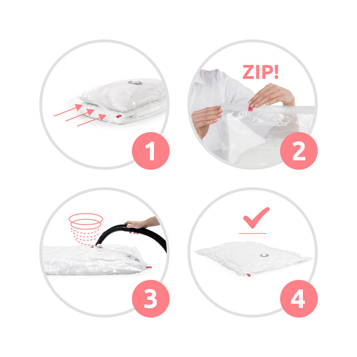 Compactor Aspispace Compressie Opbergzakken 1 L - 3 st.