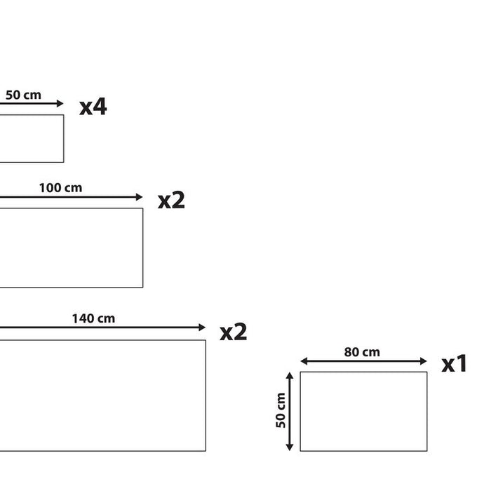Beliani - AREORA - Handdoek set van 9 - Beige - Katoen