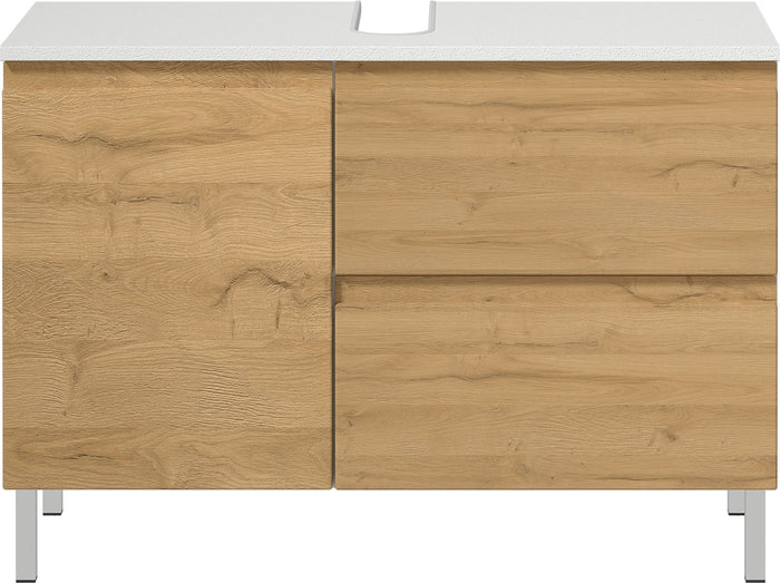 Germania Torrance Wastafelonderkast 80 cm Wit | Eiken