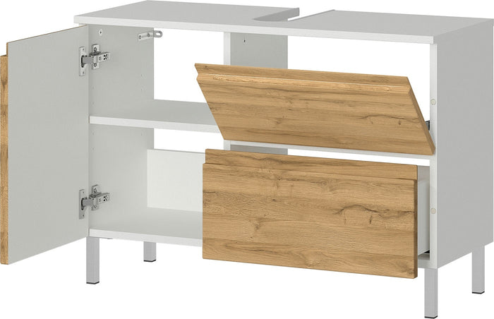 Germania Torrance Wastafelonderkast 80 cm Wit | Eiken