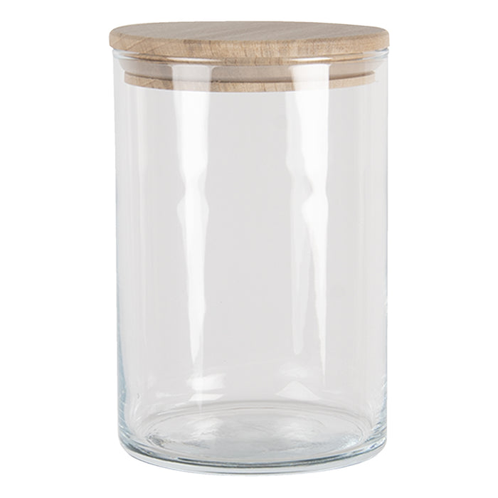 Clayre & Eef Voorraadpot 1050 ml Glas Voorraadbus Bewaarpot Opbergpot