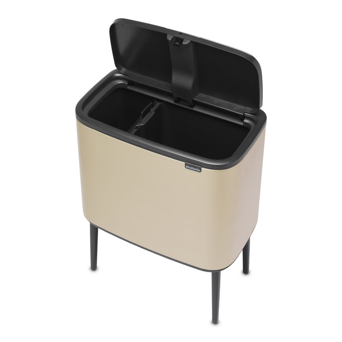 Brabantia Bo Touch Bin Afvalemmer 11 + 23 L - Metallic Gold