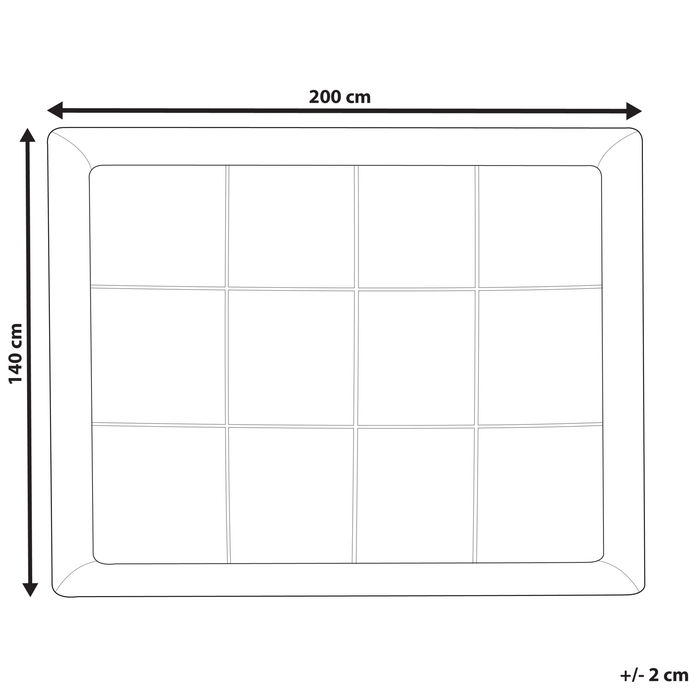 Beliani - AIZKORRI - Matrasbeschermer - Wit - 140 x cm - Microvezels