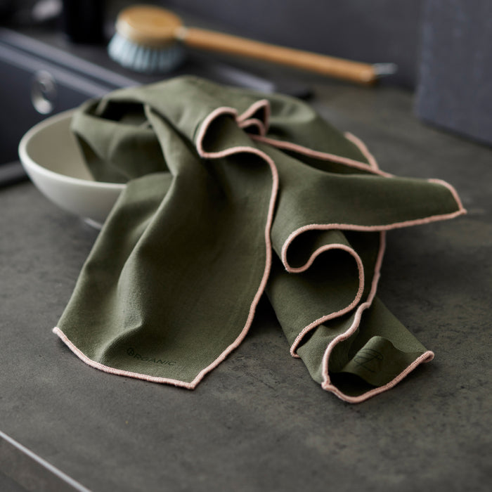 Södahl Organic Theedoek - Olijfgroen