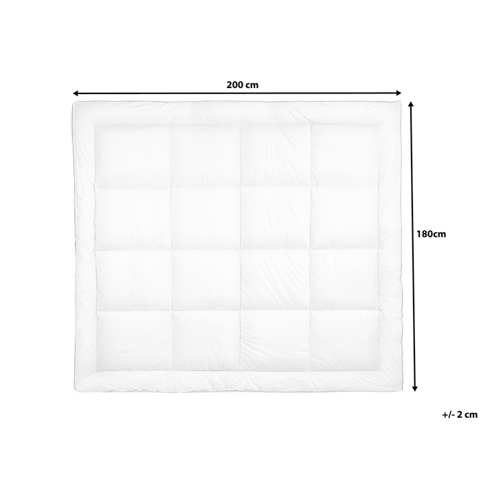 Beliani - MULHACEN - Matrastopper - Wit 180 x 200 cm - Japara katoen