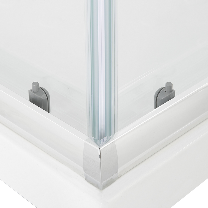 Beliani-TELA-Douchecabine-Zilver-90 x 90 x 185 cm-Veiligheidsglas