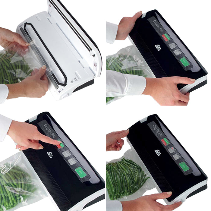 Solis Vac Pro 569 Vacumeermachine + 2 Vacuümrollen - Zwart|Grijs