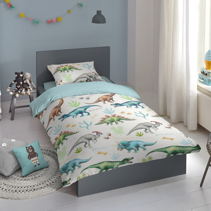 Good Morning Dino dekbedovertrek 140 x 200/220 cm
