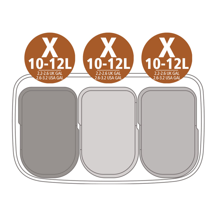 Brabantia Bo Touch Bin Afvalemmer 3 x 11 L - Pine Green