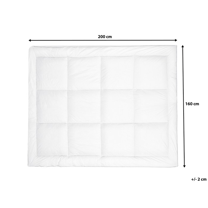 Beliani - MULHACEN - Matrastopper - Wit 160 x 200 cm - Japara katoen