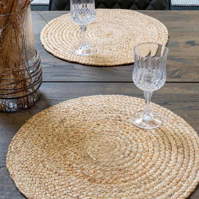 Artichok Milly jute placemat naturel - set van 4 - Ø 38 cm
