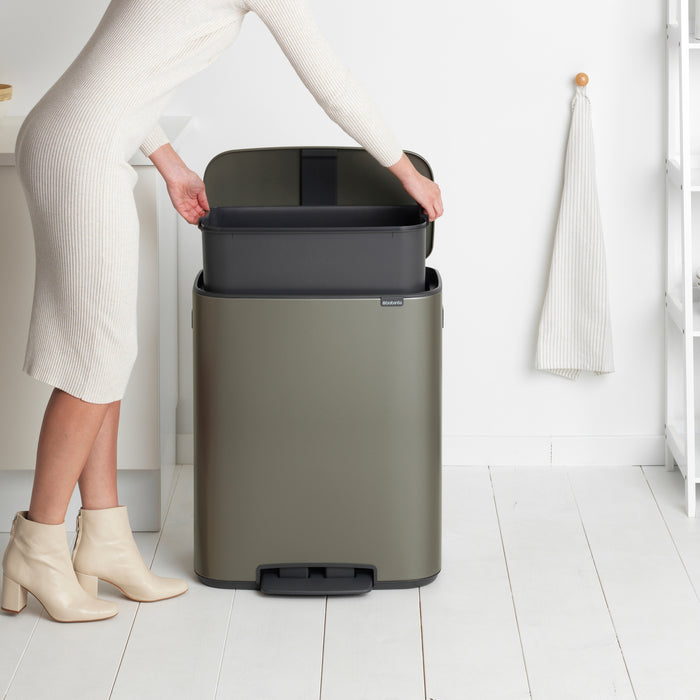 Brabantia Bo Pedaalemmer 60 Liter - Platinum