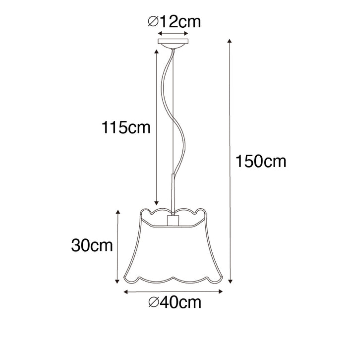 QAZQA Hanglamp nona - Goud|messing - Klassiek | Antiek - D 40cm