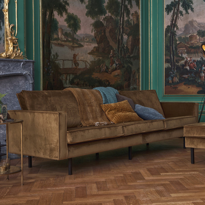 WOOOD Rodeo 3-zitsbank - Velvet - Honinggeel