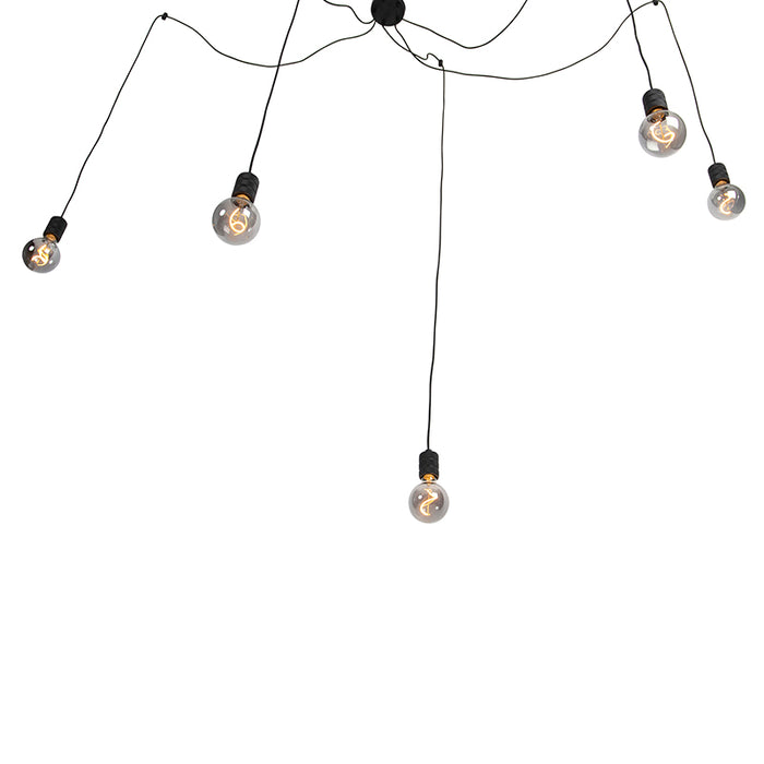 QAZQA LED Hanglamp cavalux - Zwart - Design - D 61.5cm