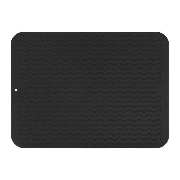 QUVIO Afdruipmat - Silicoon - Zwart