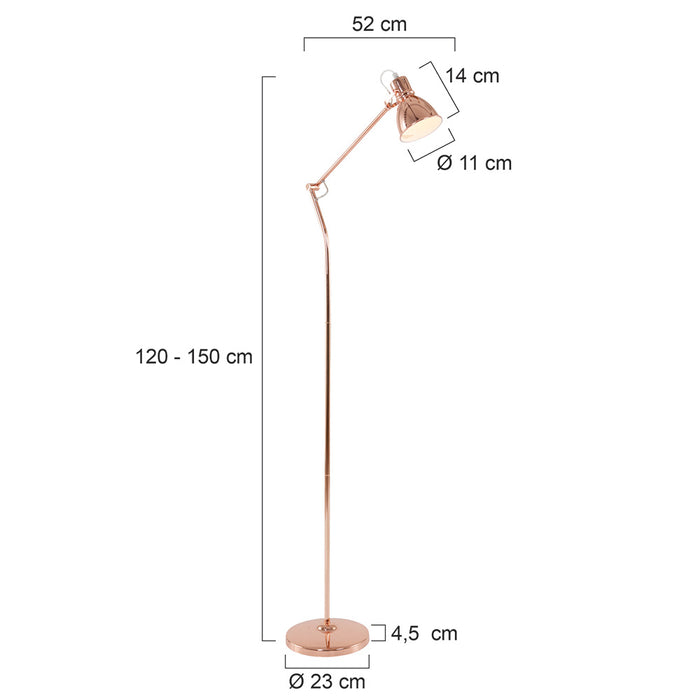 Trio Leuchten Serie 3005 Vloerlamp Koper