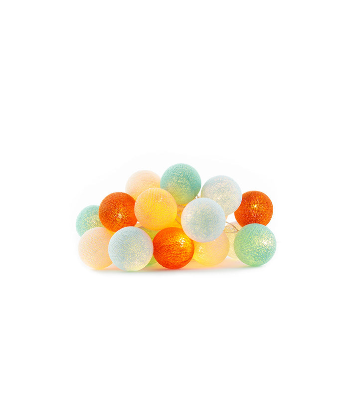 Cotton Ball Lights Regular lichtslinger oranje - Sunset 50