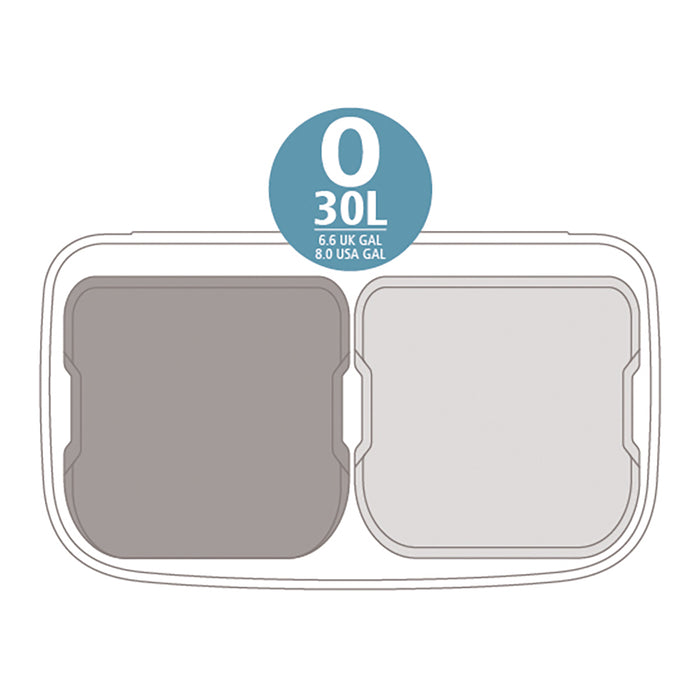Brabantia Bo Pedaalemmer 2 x 30 L - Wit