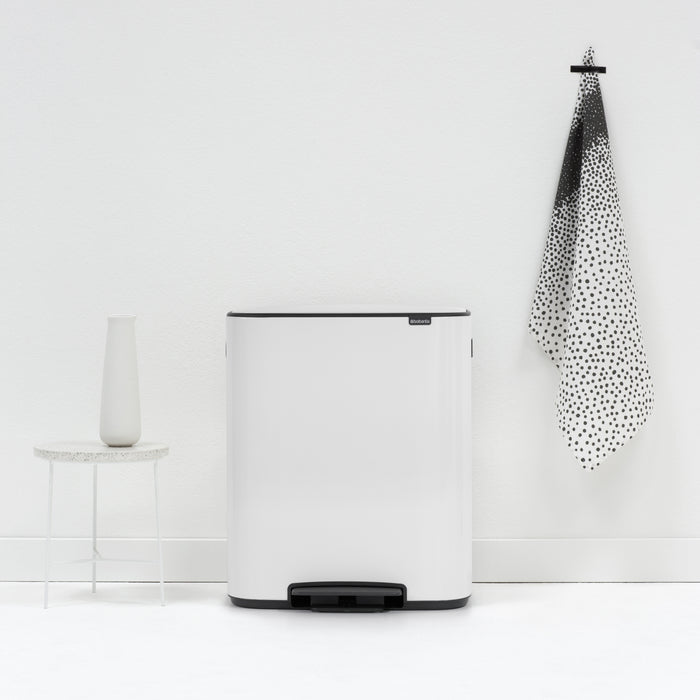 Brabantia Bo Pedaalemmer 2 x 30 L - Wit