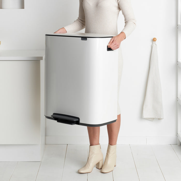 Brabantia Bo Pedaalemmer 2 x 30 L - Wit