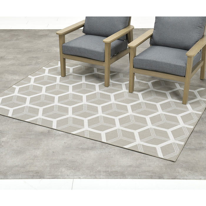 Garden Impressions Buitenkleed Gretha Hexagon groen 120x170 cm