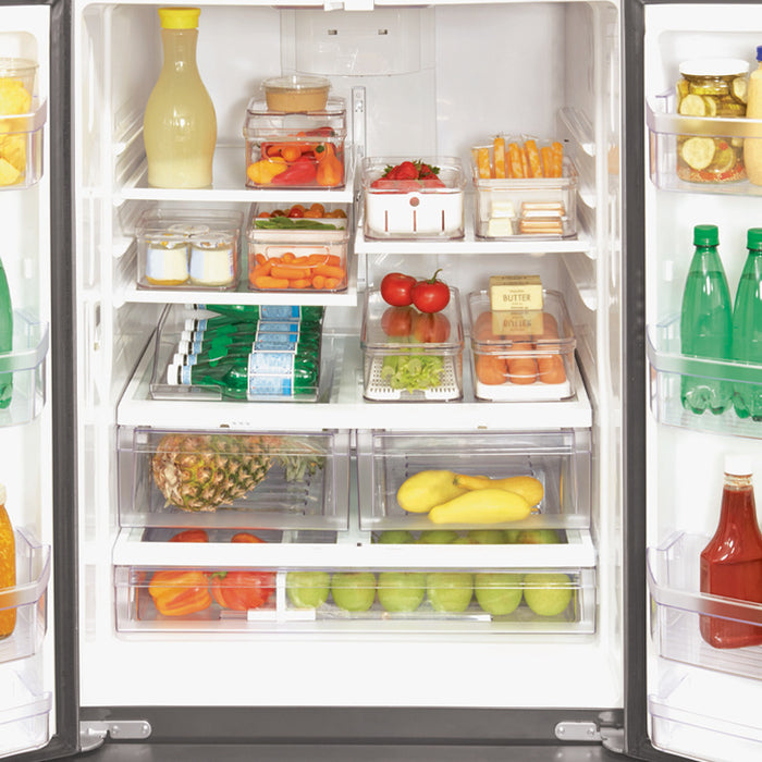 Opbergbox Koelkast met Vakken, 21.2 x 16.2 x 9.6 cm, Kunststof, Transp