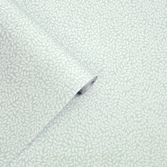 Laura Ashley Little Vines Behang - Planten - 10mx52cm - Blauw