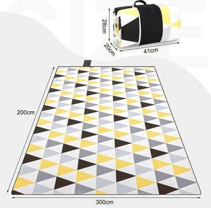 Sens Design XXXL Waterdicht Picknickkleed – 200x300 cm – Geel