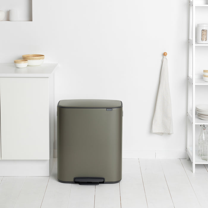 Brabantia Bo Pedaalemmer 2 x 30 L - Platinum
