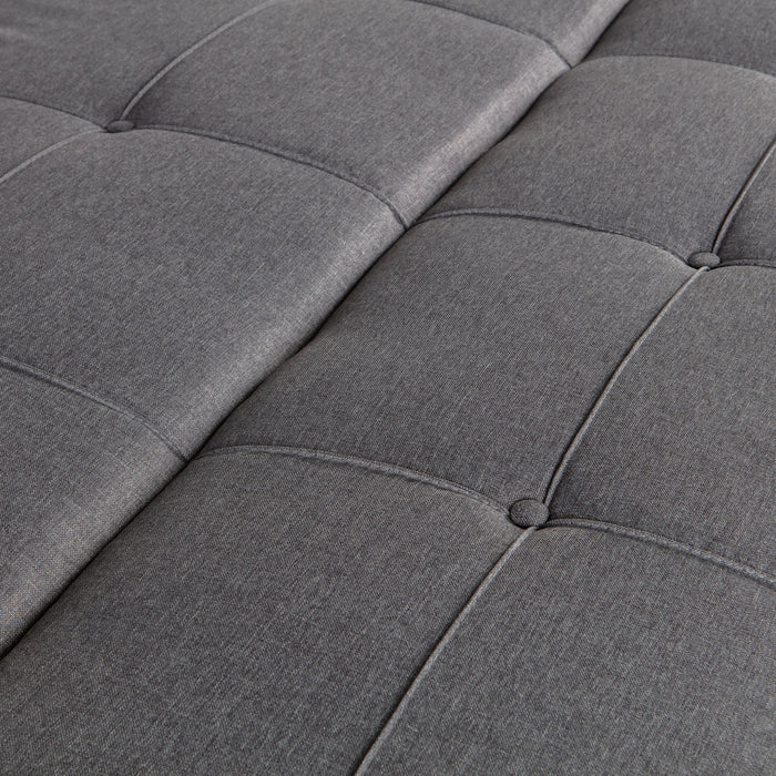 WOOOD Lenn Slaapbank - Linen - Grijs Melange - 75x98x181