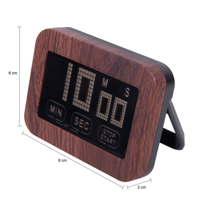 Krumble digitale kookwekker wit met hout