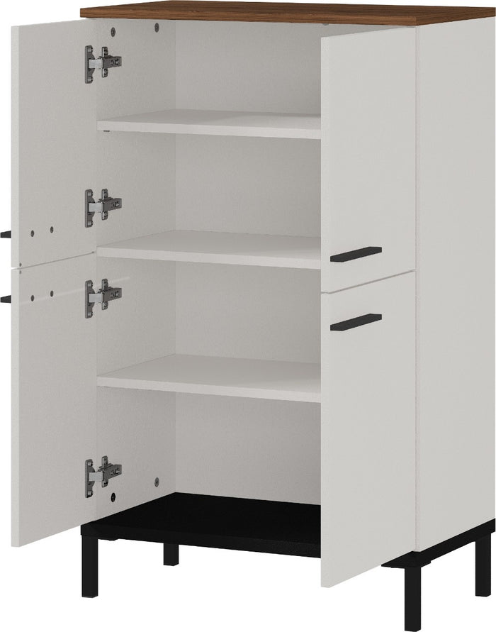 Germania Yonkers Badkamerkast Laag Cashmere|Walnoot