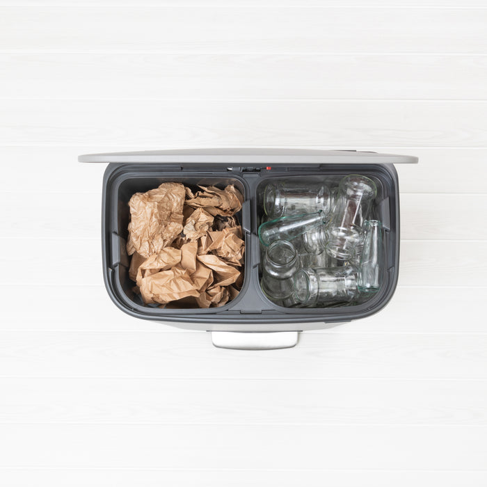 Brabantia Bo Pedaalemmer 2 x 30 L - Mineral Concrete Grey