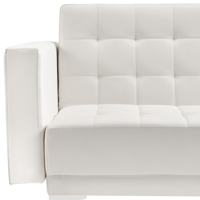 Beliani - ABERDEEN - Slaapbank 3-zits - Wit - Kunstleer