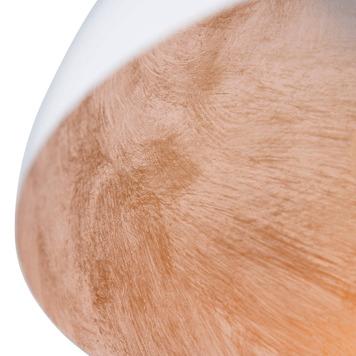 QAZQA Industriële hanglamp wit met goud 35 cm - Magna Eco