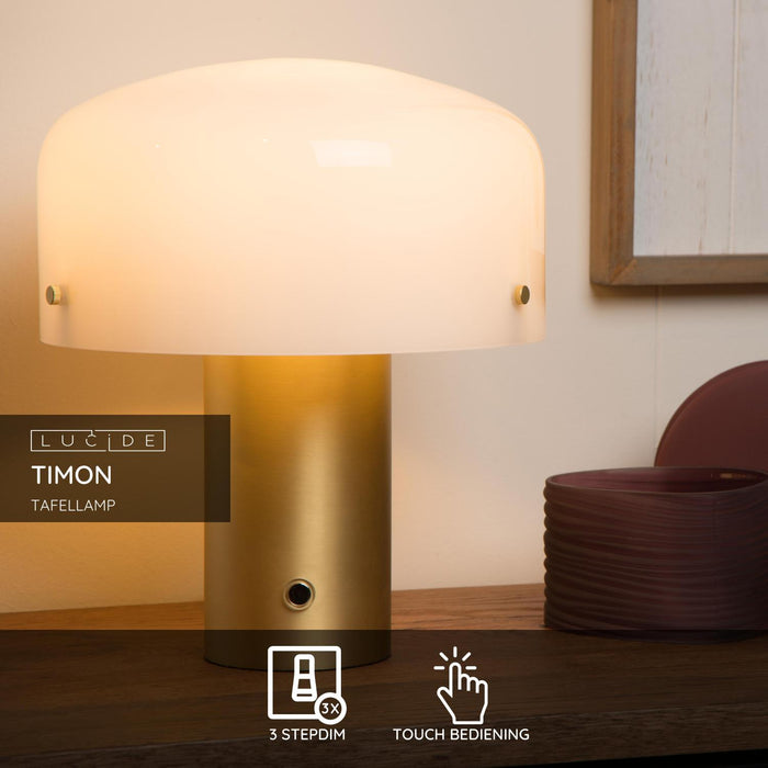 Lucide TIMON Tafellamp - Mat Goud | Messing