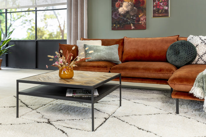 Duverger® Herringbone - Salontafel - vierkant - Havana bruin - visgraa