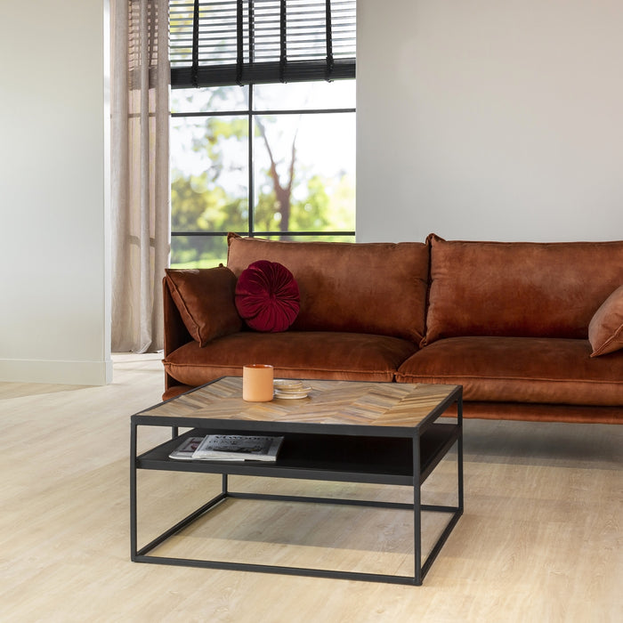 Duverger® Herringbone - Salontafel - vierkant - Havana bruin - visgraa