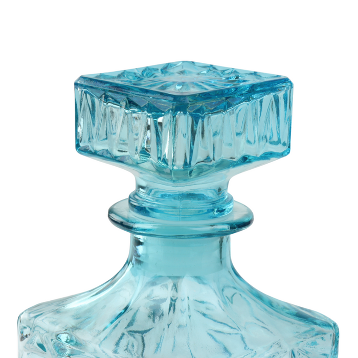 Orange85 Whiskey Karaf 1 Liter Turquoise met Dop 9.5 x 9.5 x 24.5 c...