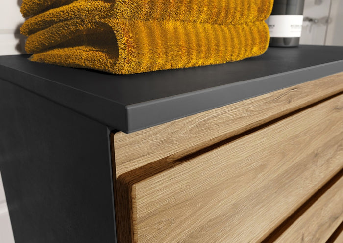 Germania Salinas Badkamerkast Laag Grafiet | Eiken