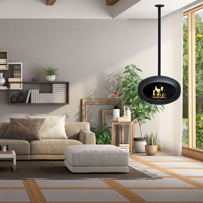 LeFeu SKY Haard Bio Ethanol 140 cm -Zwart/Steel