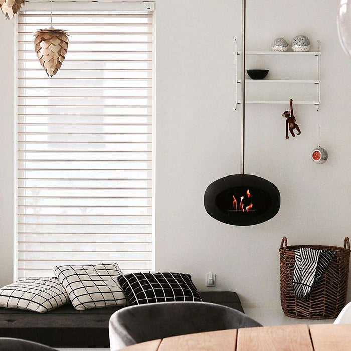 LeFeu SKY Haard Bio Ethanol 140 cm -Zwart/Steel