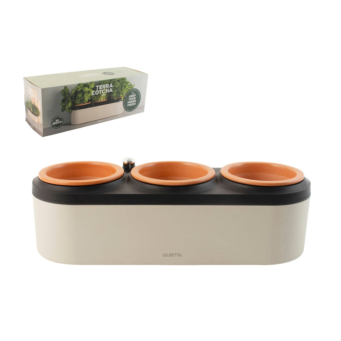 Gusta TerraCotcha Kruidenplanter 3 Potten